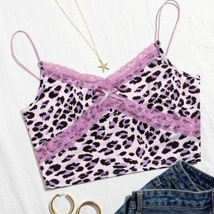 Purple cami crop top, small💜🦄
